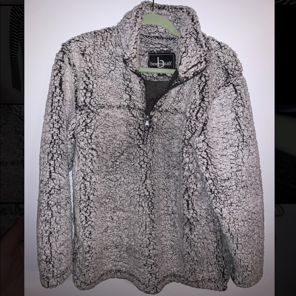 sherpa pullover quarter zip